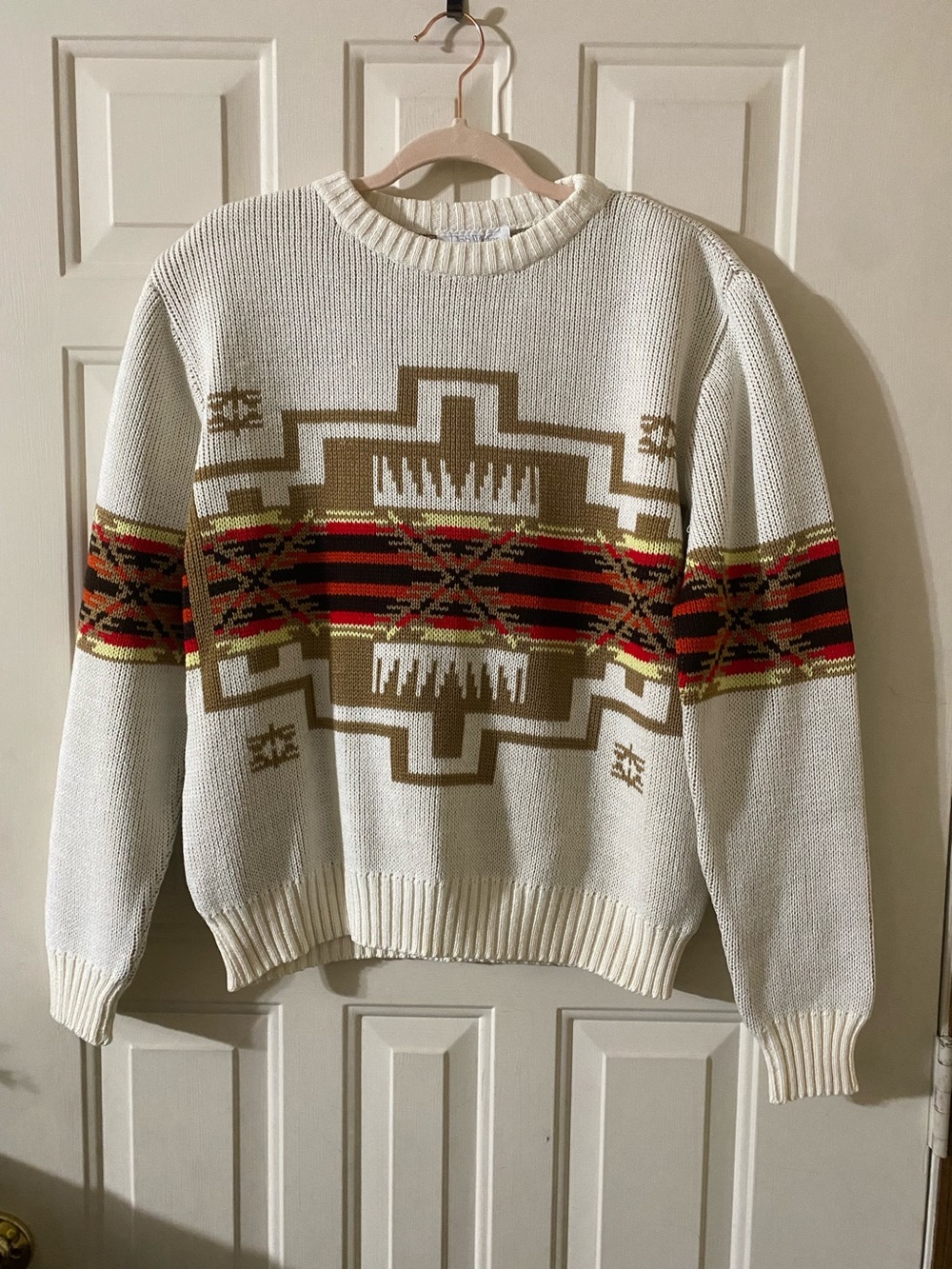 Aztec Southwestern Vintage Rob Winter Sweater Men’s Large